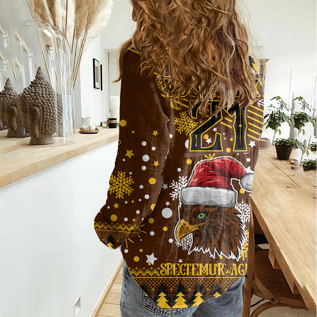 hawks-football-women-casual-shirt-spectemur-agendo-christmas-vibe-2023