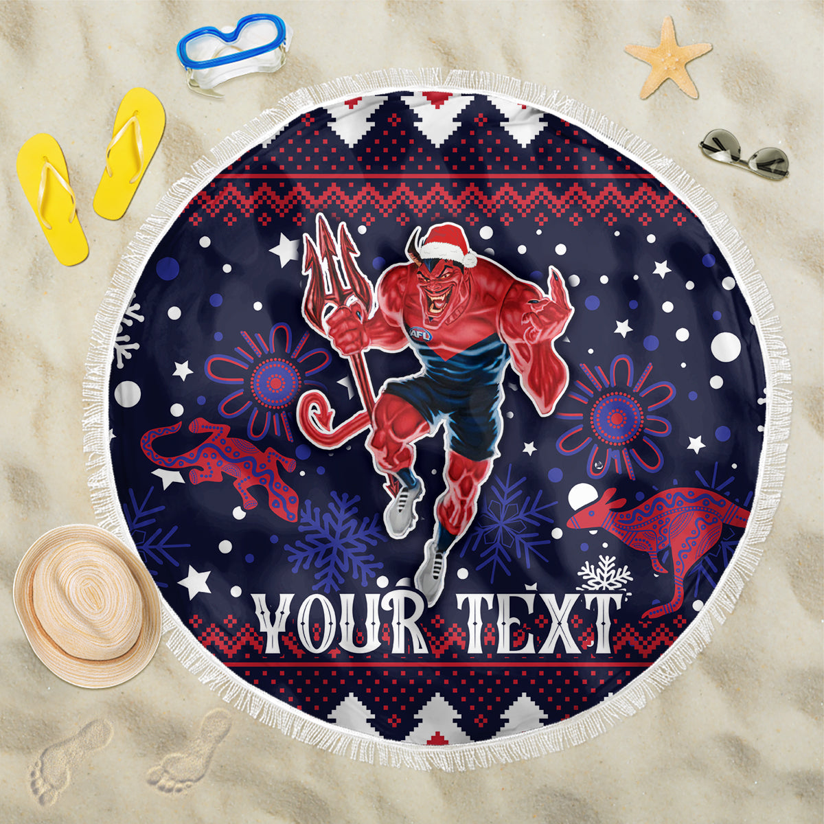 custom-melbourne-demons-football-beach-blanket-narrm-christmas-vibe-2023