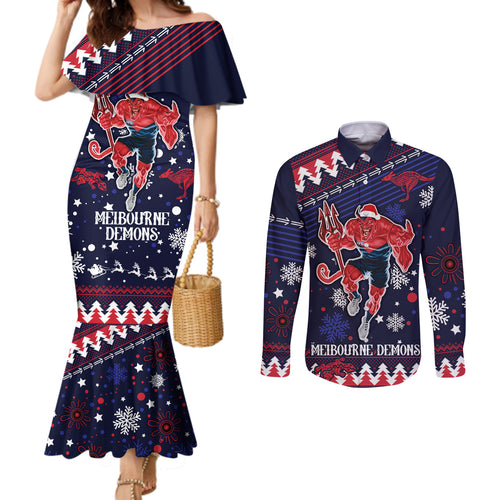 custom-melbourne-demons-football-couples-matching-mermaid-dress-and-long-sleeve-button-shirt-narrm-christmas-vibe-2023