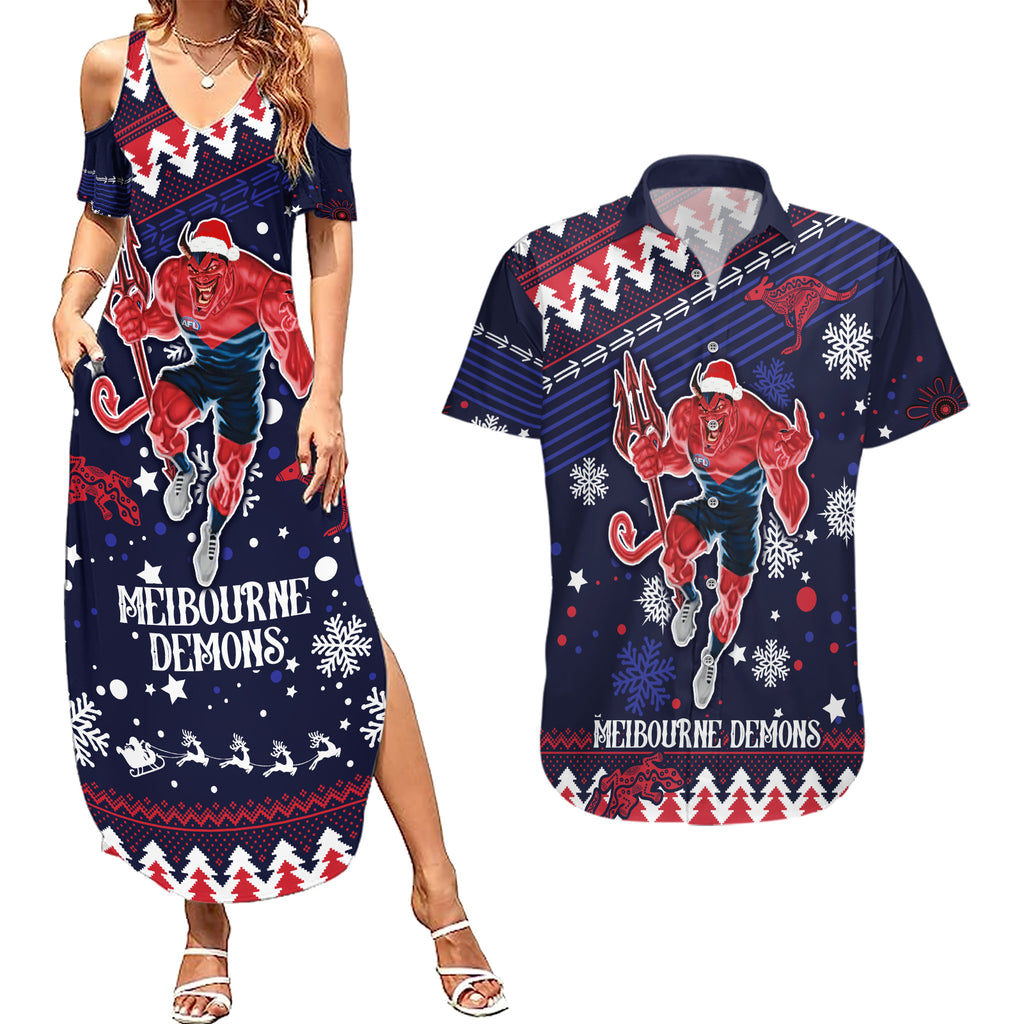 custom-melbourne-demons-football-couples-matching-summer-maxi-dress-and-hawaiian-shirt-narrm-christmas-vibe-2023
