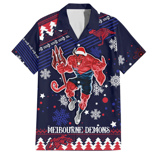 custom-melbourne-demons-football-family-matching-off-shoulder-short-dress-and-hawaiian-shirt-narrm-christmas-vibe-2023