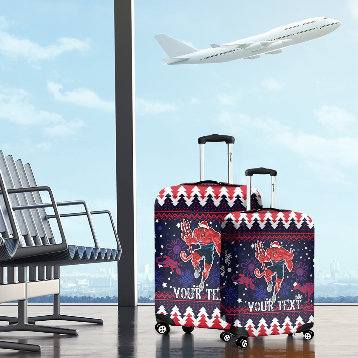 custom-melbourne-demons-football-luggage-cover-narrm-christmas-vibe-2023