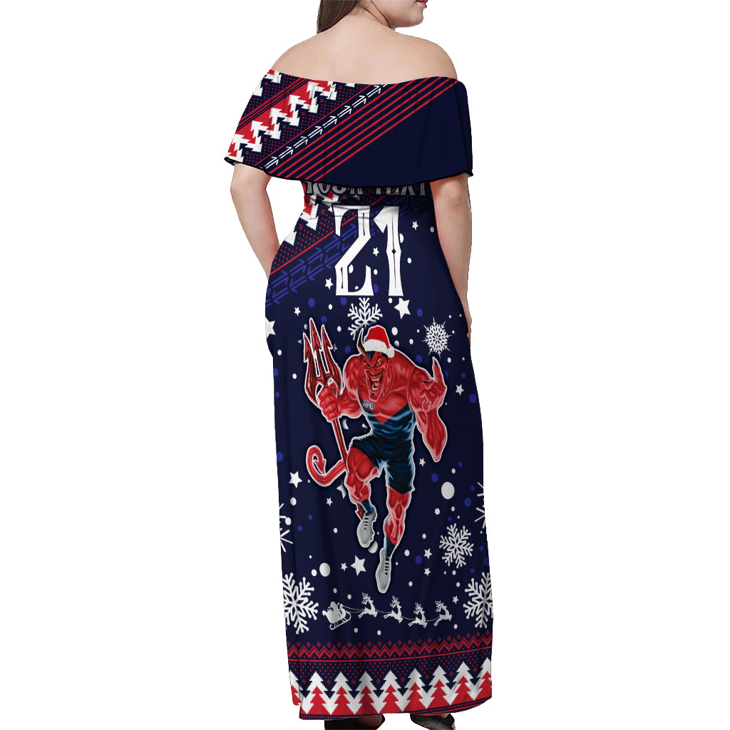 custom-melbourne-demons-football-off-shoulder-maxi-dress-narrm-christmas-vibe-2023
