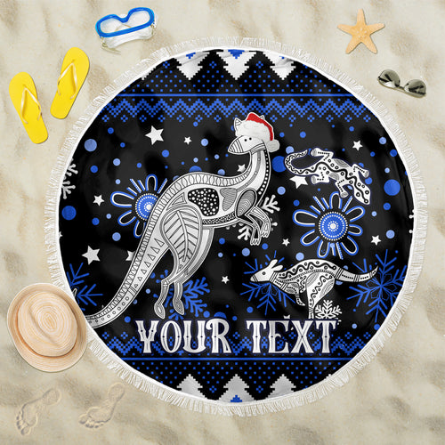custom-north-kangaroos-football-beach-blanket-roos-christmas-vibe-2023