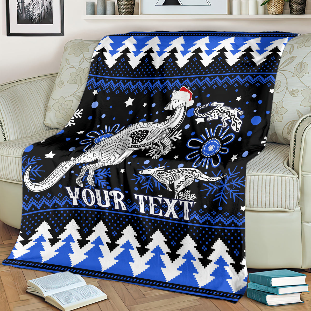 custom-north-kangaroos-football-blanket-roos-christmas-vibe-2023