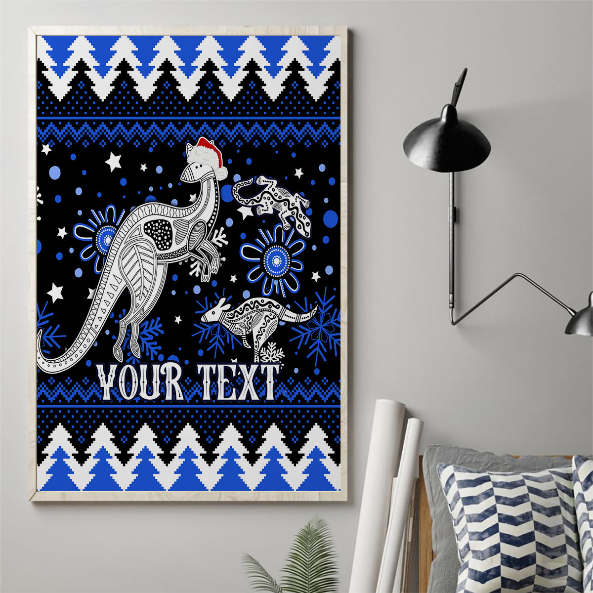 custom-north-kangaroos-football-canvas-wall-art-roos-christmas-vibe-2023