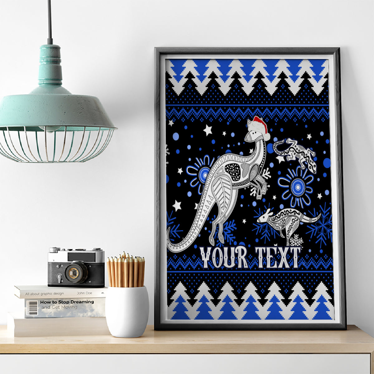 custom-north-kangaroos-football-canvas-wall-art-roos-christmas-vibe-2023