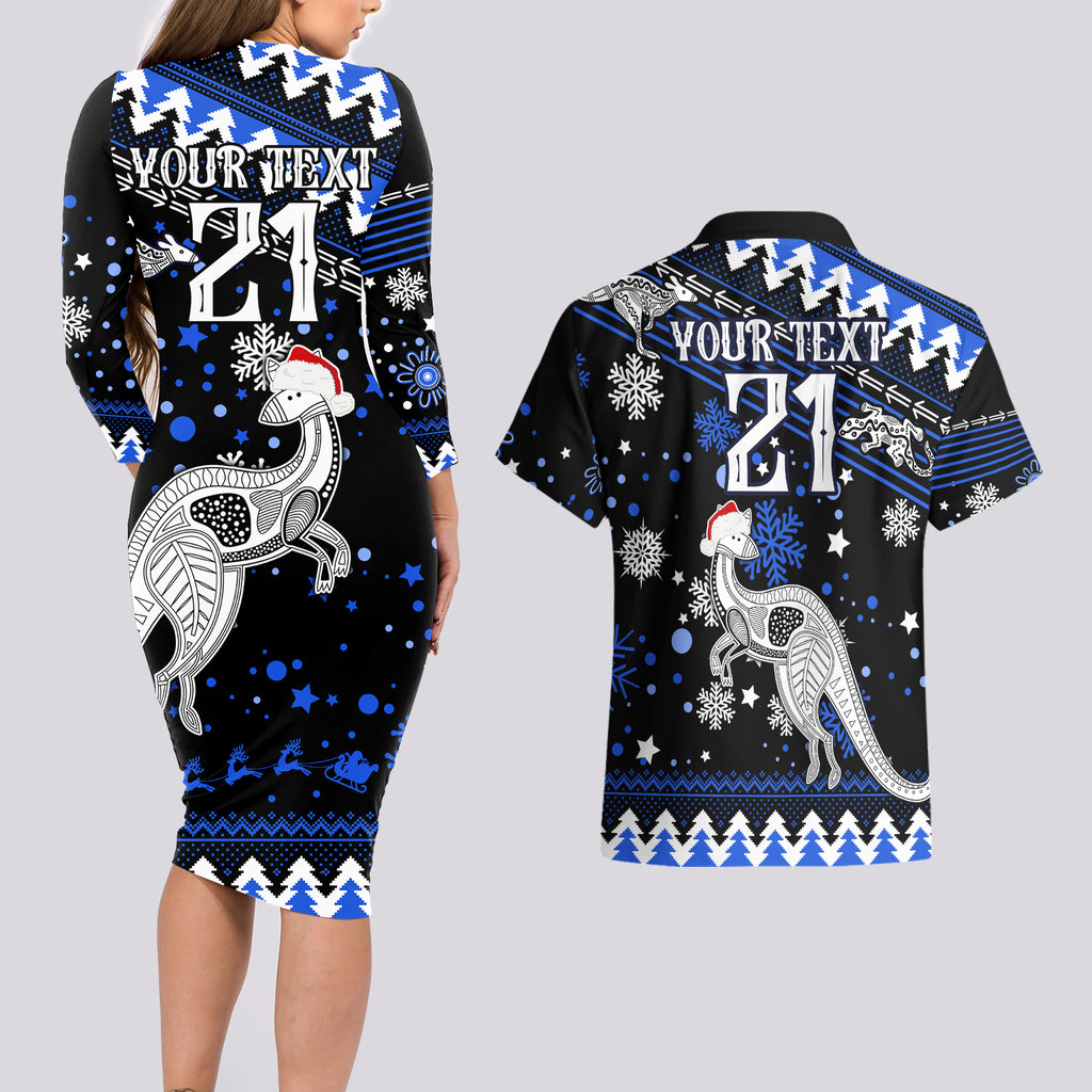 custom-north-kangaroos-football-couples-matching-long-sleeve-bodycon-dress-and-hawaiian-shirt-roos-christmas-vibe-2023