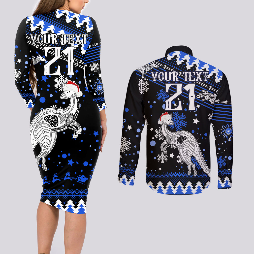 custom-north-kangaroos-football-couples-matching-long-sleeve-bodycon-dress-and-long-sleeve-button-shirt-roos-christmas-vibe-2023