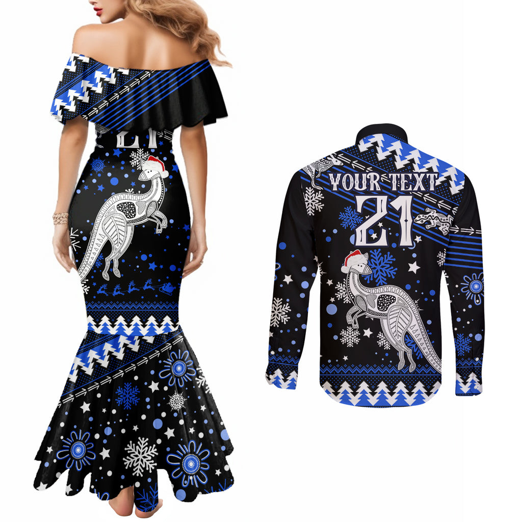 custom-north-kangaroos-football-couples-matching-mermaid-dress-and-long-sleeve-button-shirt-roos-christmas-vibe-2023