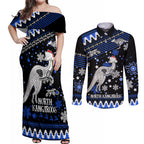 custom-north-kangaroos-football-couples-matching-off-shoulder-maxi-dress-and-long-sleeve-button-shirt-roos-christmas-vibe-2023