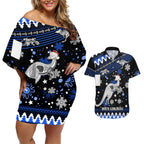 custom-north-kangaroos-football-couples-matching-off-shoulder-short-dress-and-hawaiian-shirt-roos-christmas-vibe-2023