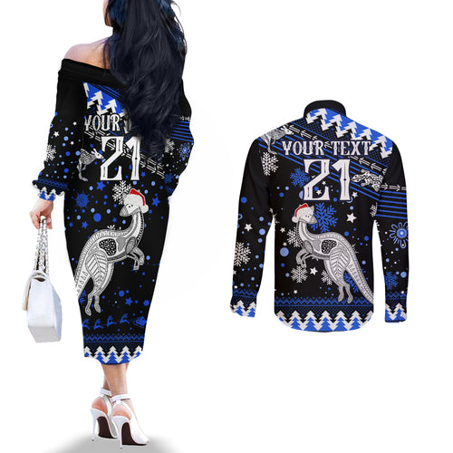 custom-north-kangaroos-football-couples-matching-off-the-shoulder-long-sleeve-dress-and-long-sleeve-button-shirt-roos-christmas-vibe-2023