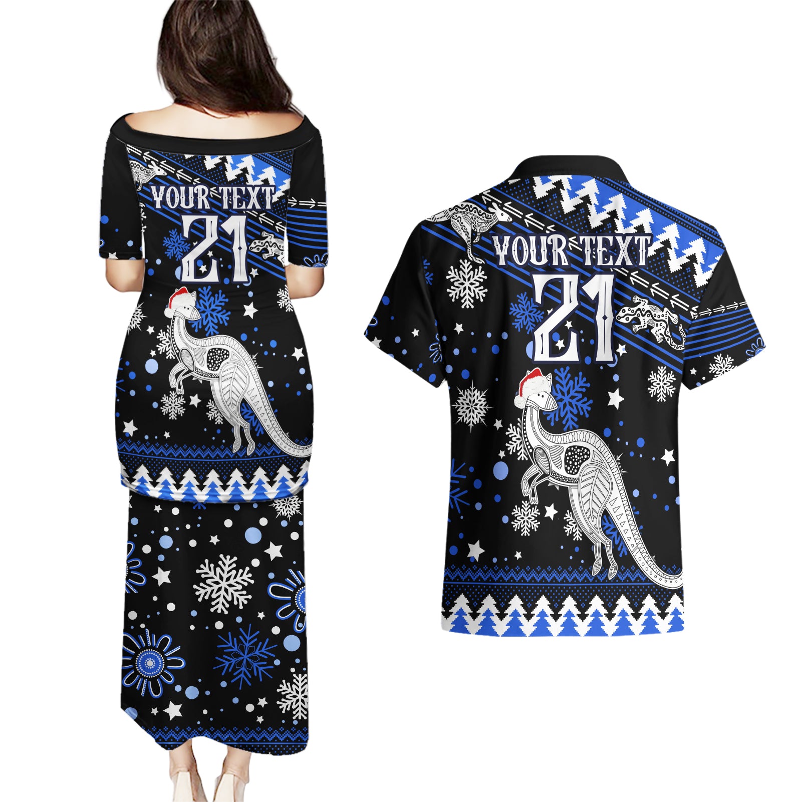 custom-north-kangaroos-football-couples-matching-puletasi-dress-and-hawaiian-shirt-roos-christmas-vibe-2023