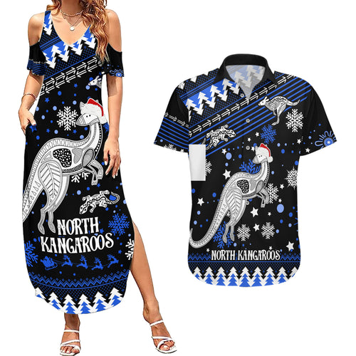 custom-north-kangaroos-football-couples-matching-summer-maxi-dress-and-hawaiian-shirt-roos-christmas-vibe-2023