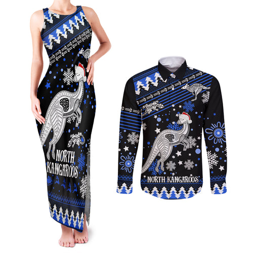 custom-north-kangaroos-football-couples-matching-tank-maxi-dress-and-long-sleeve-button-shirt-roos-christmas-vibe-2023