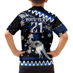 custom-north-kangaroos-football-family-matching-long-sleeve-bodycon-dress-and-hawaiian-shirt-roos-christmas-vibe-2023