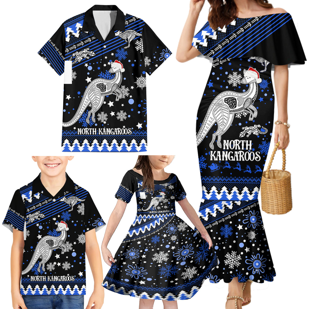 custom-north-kangaroos-football-family-matching-mermaid-dress-and-hawaiian-shirt-roos-christmas-vibe-2023