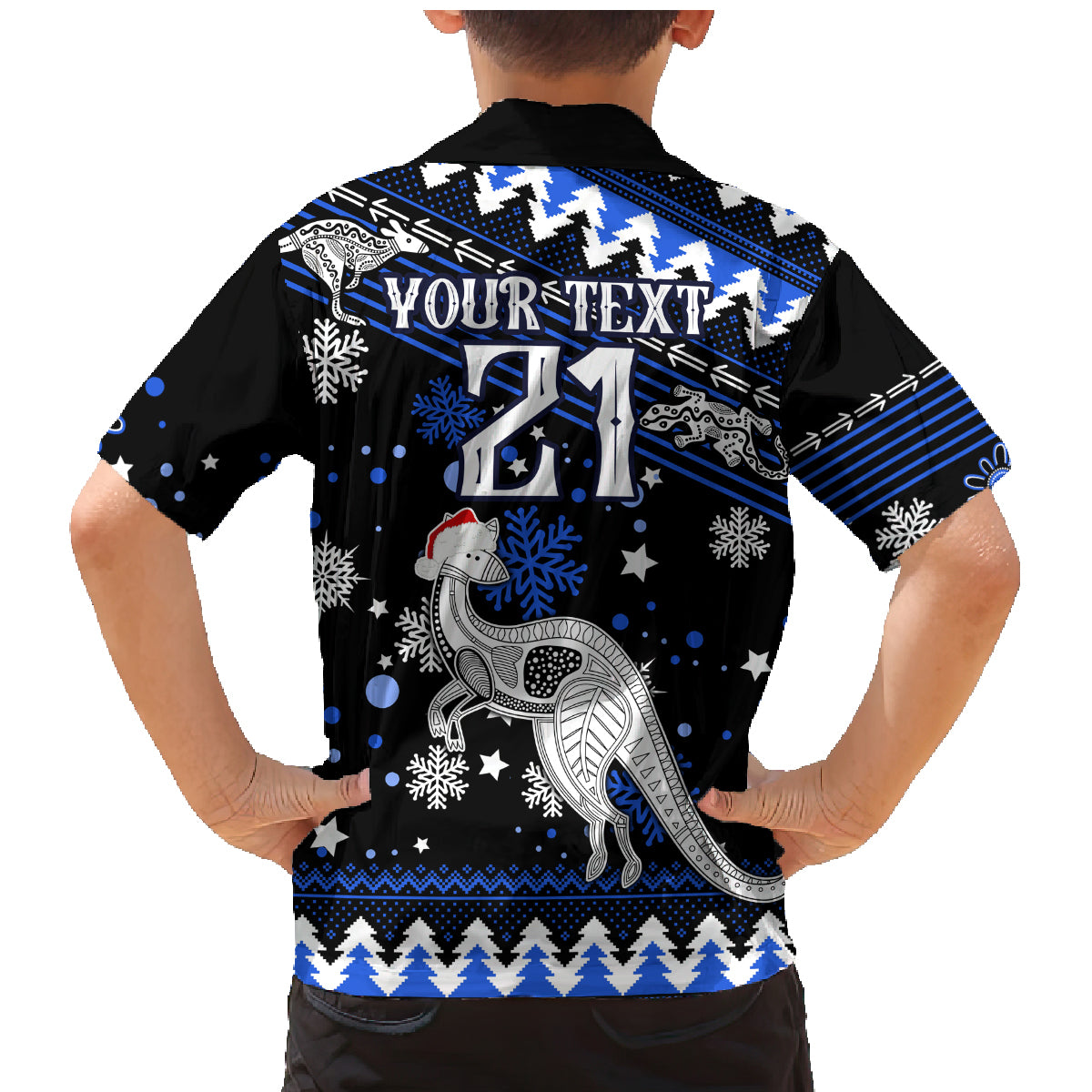custom-north-kangaroos-football-family-matching-mermaid-dress-and-hawaiian-shirt-roos-christmas-vibe-2023