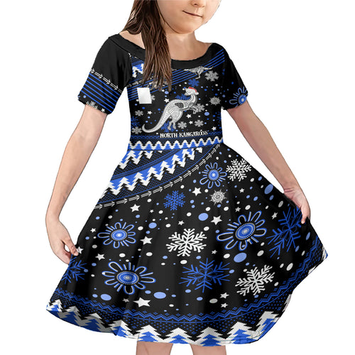 custom-north-kangaroos-football-family-matching-mermaid-dress-and-hawaiian-shirt-roos-christmas-vibe-2023
