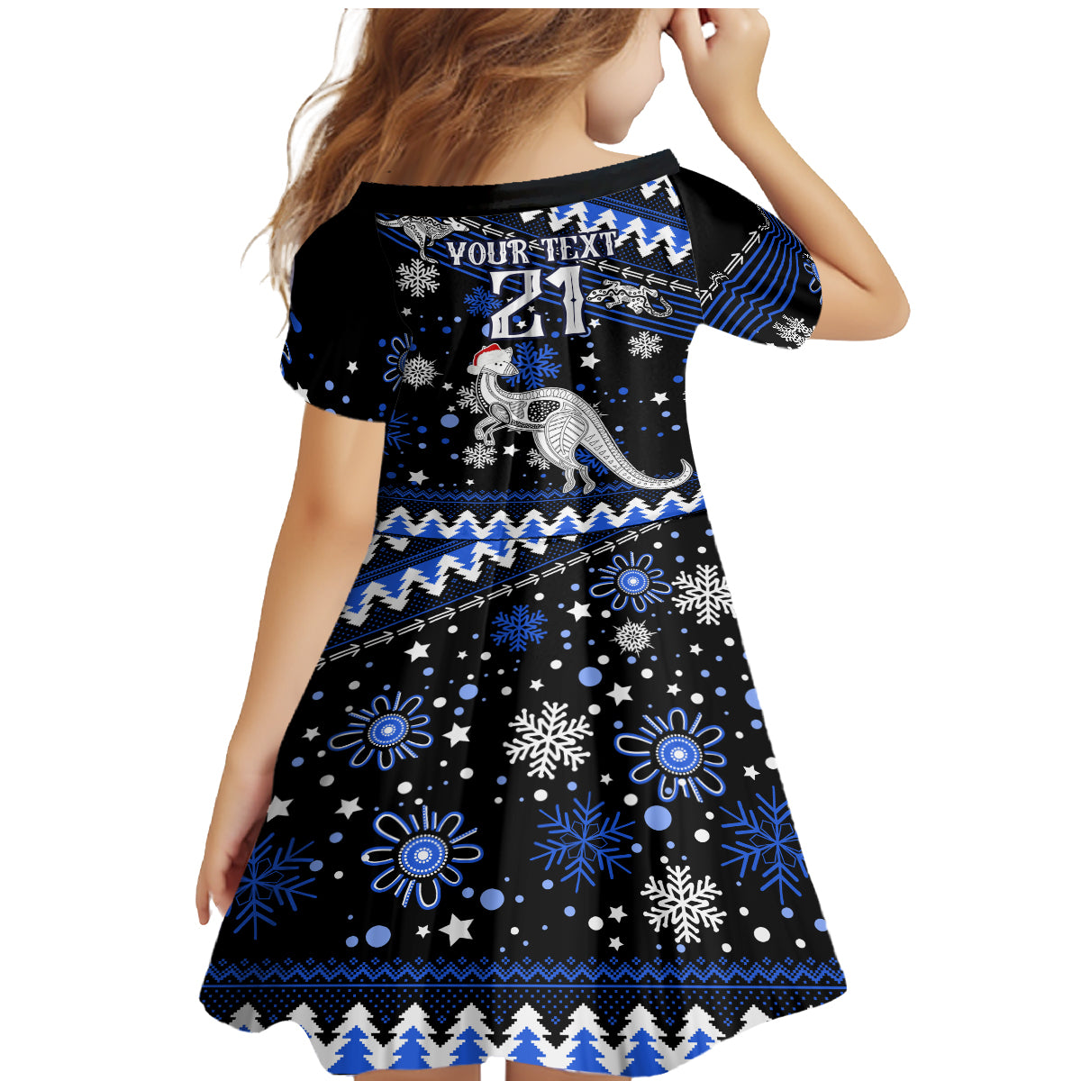 custom-north-kangaroos-football-family-matching-mermaid-dress-and-hawaiian-shirt-roos-christmas-vibe-2023
