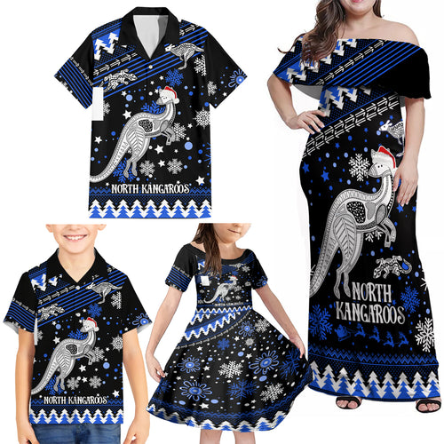 custom-north-kangaroos-football-family-matching-off-shoulder-maxi-dress-and-hawaiian-shirt-roos-christmas-vibe-2023