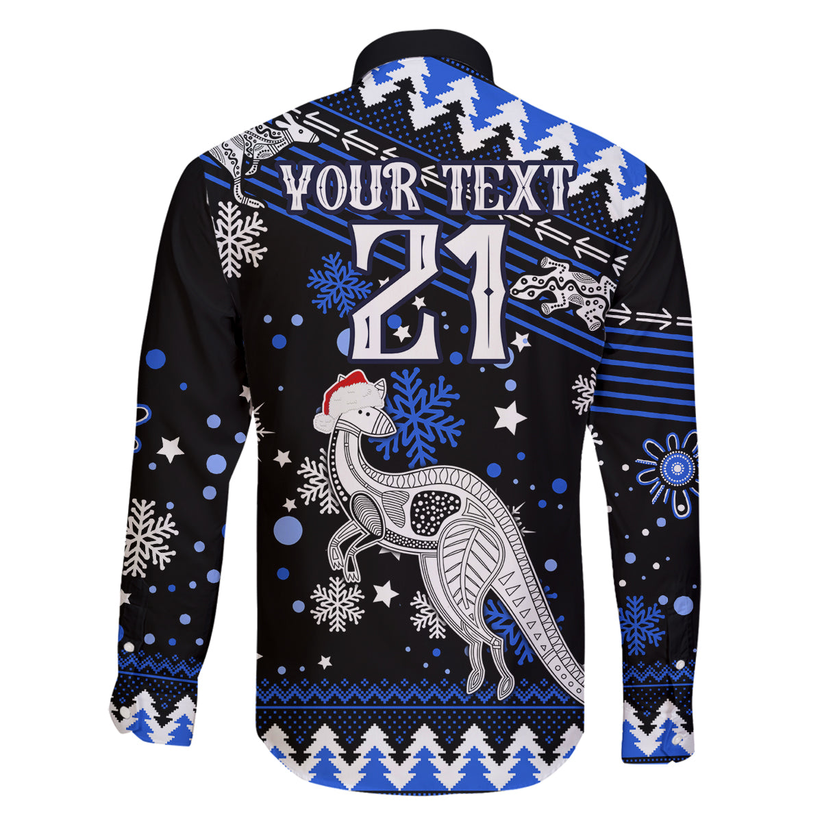custom-north-kangaroos-football-family-matching-off-shoulder-short-dress-and-hawaiian-shirt-roos-christmas-vibe-2023