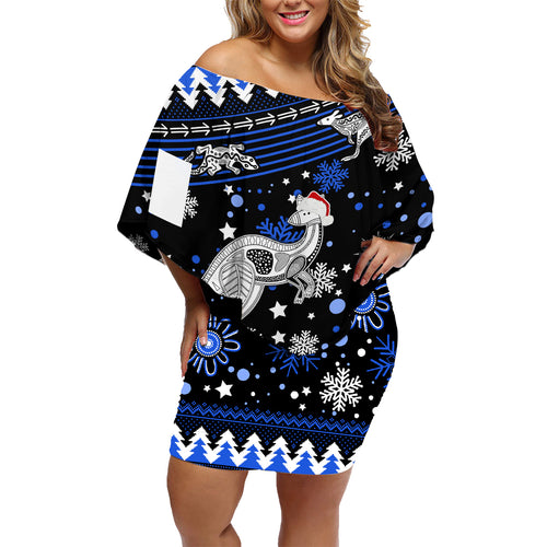 custom-north-kangaroos-football-family-matching-off-shoulder-short-dress-and-hawaiian-shirt-roos-christmas-vibe-2023