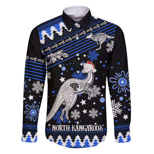 custom-north-kangaroos-football-family-matching-puletasi-dress-and-hawaiian-shirt-roos-christmas-vibe-2023