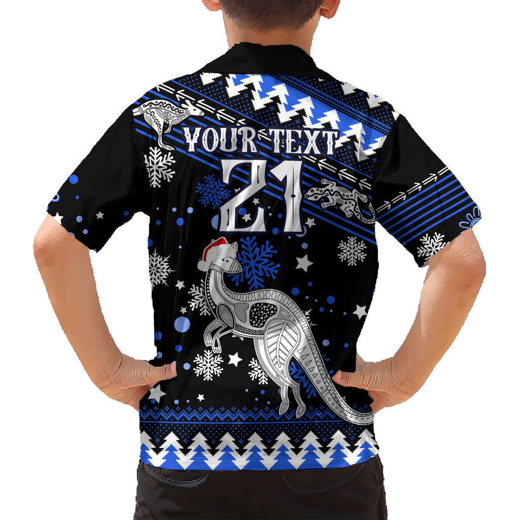 custom-north-kangaroos-football-family-matching-short-sleeve-bodycon-dress-and-hawaiian-shirt-roos-christmas-vibe-2023
