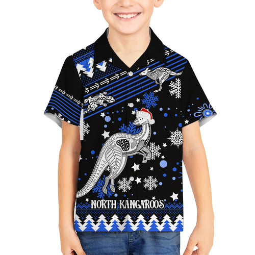 custom-north-kangaroos-football-family-matching-summer-maxi-dress-and-hawaiian-shirt-roos-christmas-vibe-2023