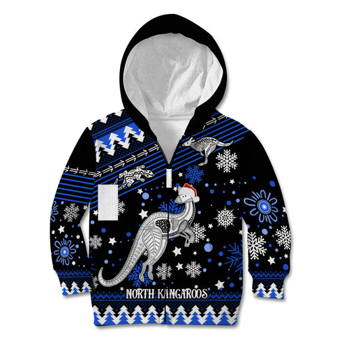 custom-north-kangaroos-football-kid-hoodie-roos-christmas-vibe-2023