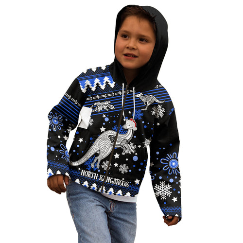 custom-north-kangaroos-football-kid-hoodie-roos-christmas-vibe-2023