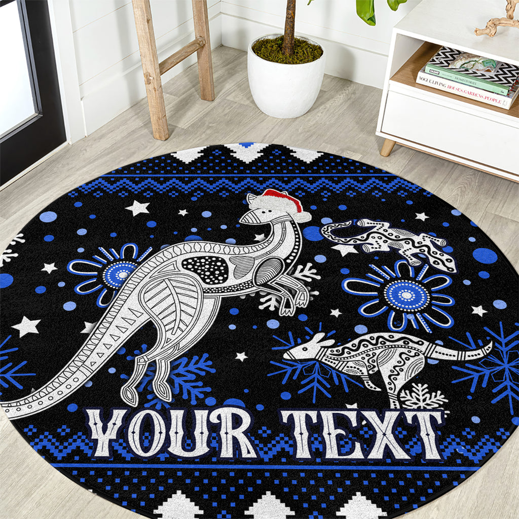 custom-north-kangaroos-football-round-carpet-roos-christmas-vibe-2023