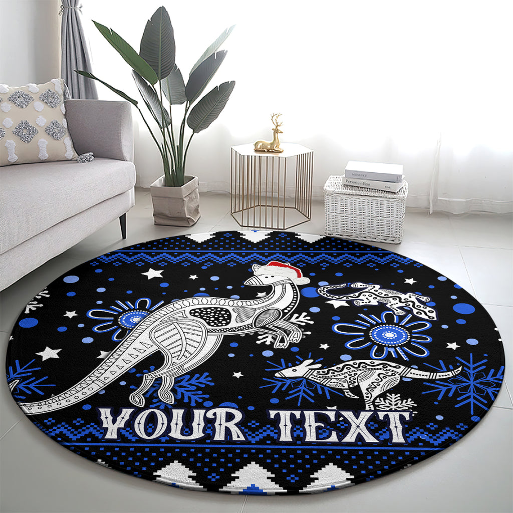 custom-north-kangaroos-football-round-carpet-roos-christmas-vibe-2023