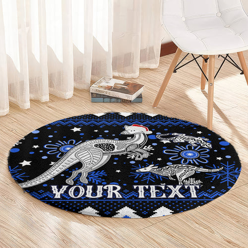 custom-north-kangaroos-football-round-carpet-roos-christmas-vibe-2023