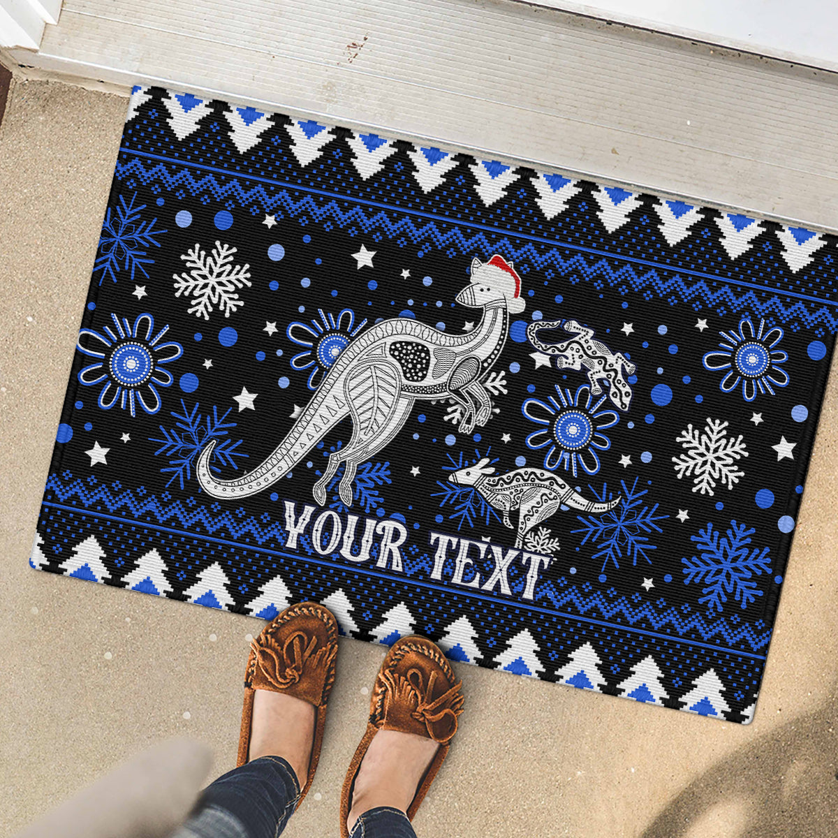 custom-north-kangaroos-football-rubber-doormat-roos-christmas-vibe-2023