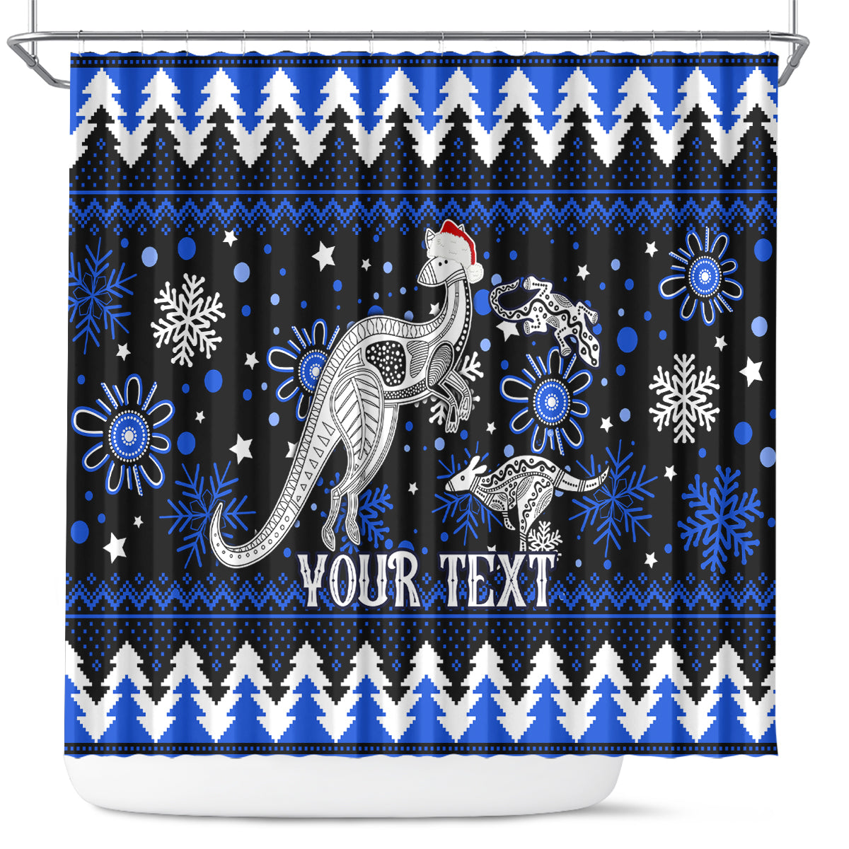 custom-north-kangaroos-football-shower-curtain-roos-christmas-vibe-2023