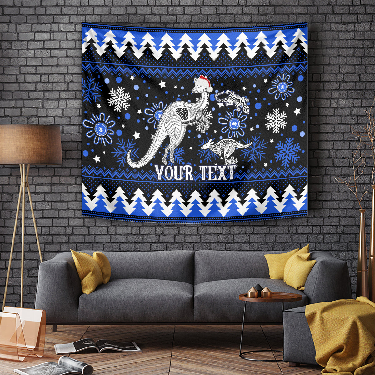 custom-north-kangaroos-football-tapestry-roos-christmas-vibe-2023