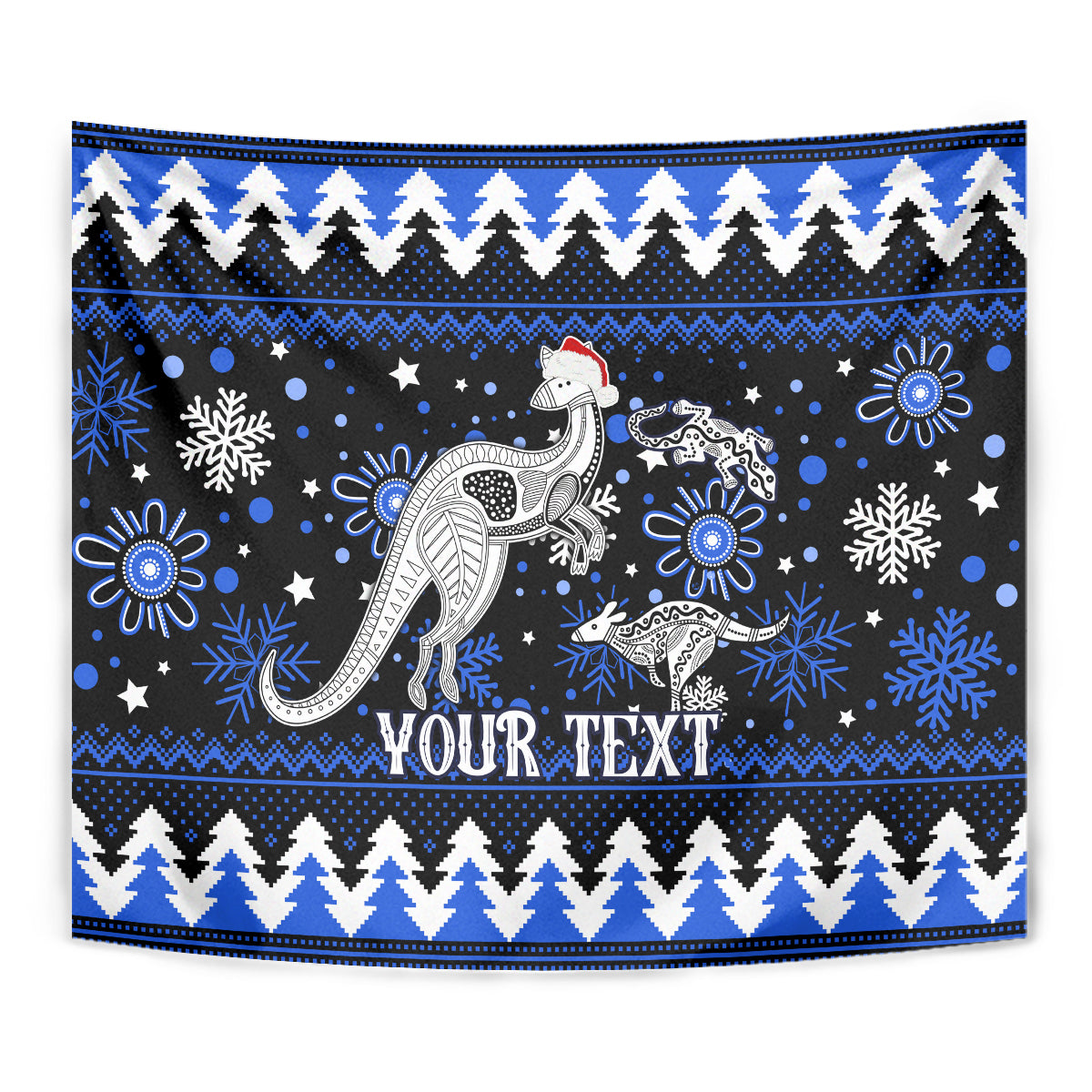 custom-north-kangaroos-football-tapestry-roos-christmas-vibe-2023