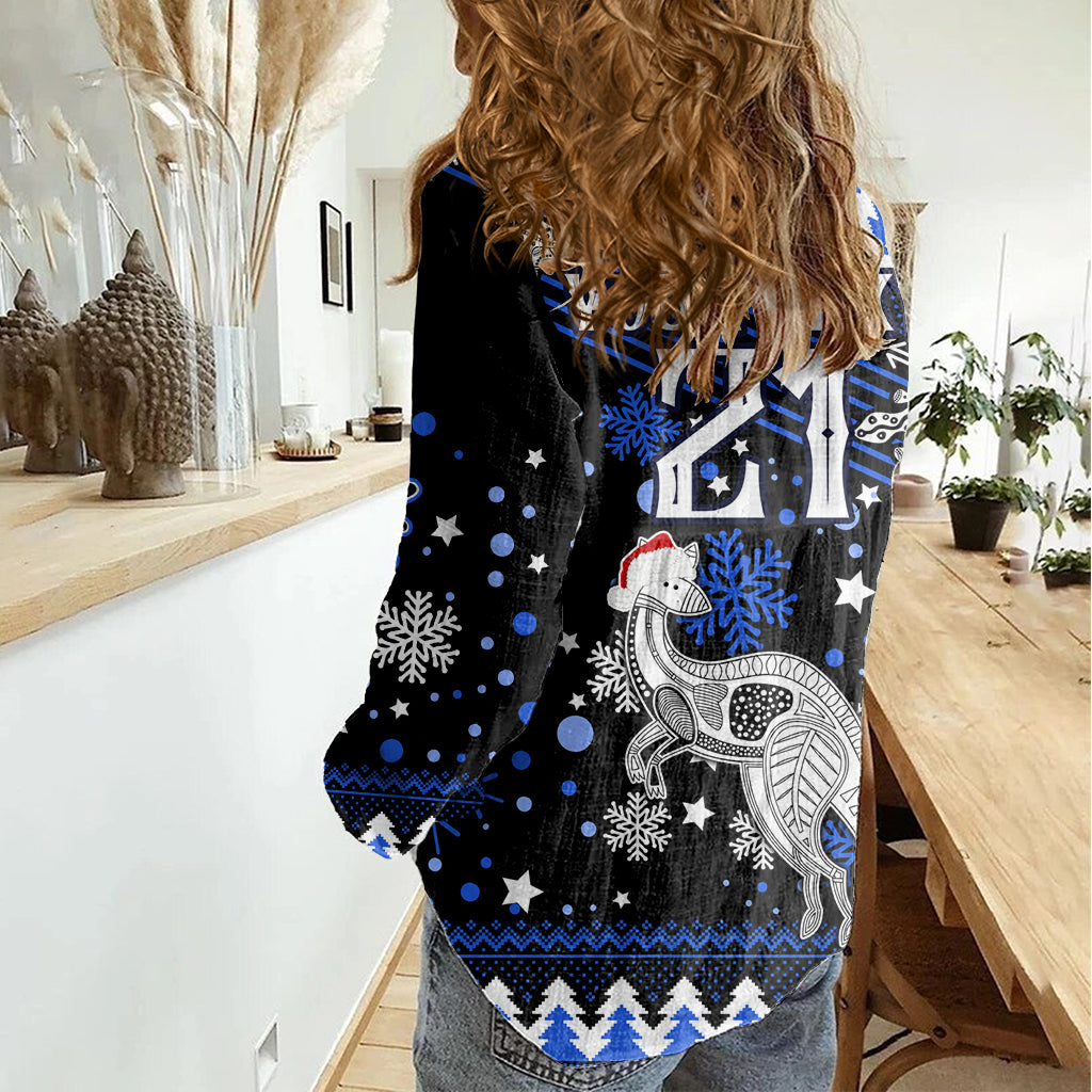 custom-north-kangaroos-football-women-casual-shirt-roos-christmas-vibe-2023