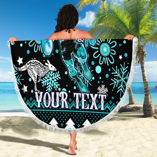 custom-port-adelaide-power-football-beach-blanket-port-adelaide-power-football-christmas-vibe-2023