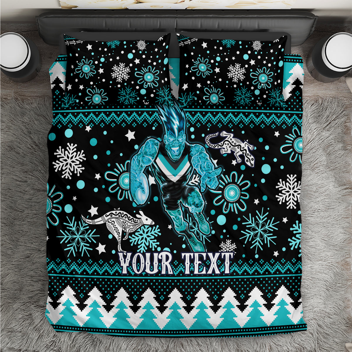 custom-port-adelaide-power-football-bedding-set-port-adelaide-power-football-christmas-vibe-2023