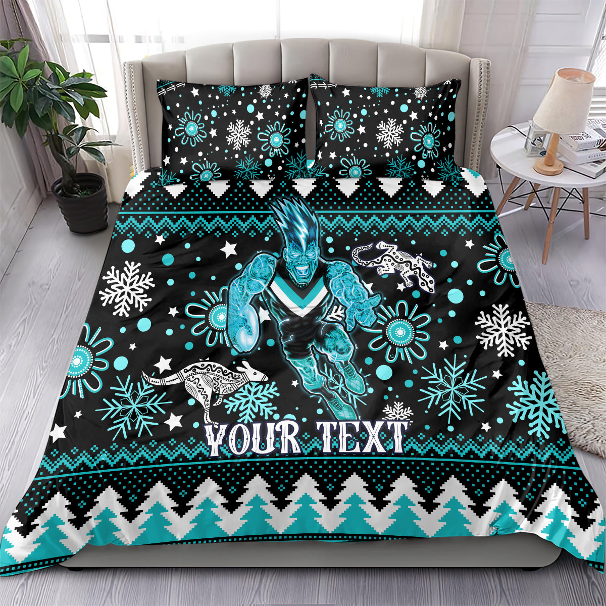custom-port-adelaide-power-football-bedding-set-port-adelaide-power-football-christmas-vibe-2023