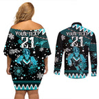custom-port-adelaide-power-football-couples-matching-off-shoulder-short-dress-and-long-sleeve-button-shirt-port-adelaide-power-football-christmas-vibe-2023