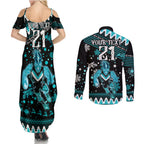 custom-port-adelaide-power-football-couples-matching-summer-maxi-dress-and-long-sleeve-button-shirt-port-adelaide-power-football-christmas-vibe-2023