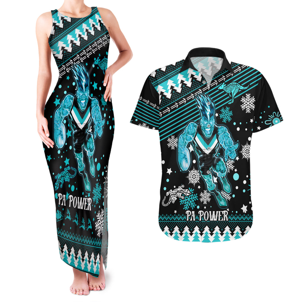 custom-port-adelaide-power-football-couples-matching-tank-maxi-dress-and-hawaiian-shirt-port-adelaide-power-football-christmas-vibe-2023