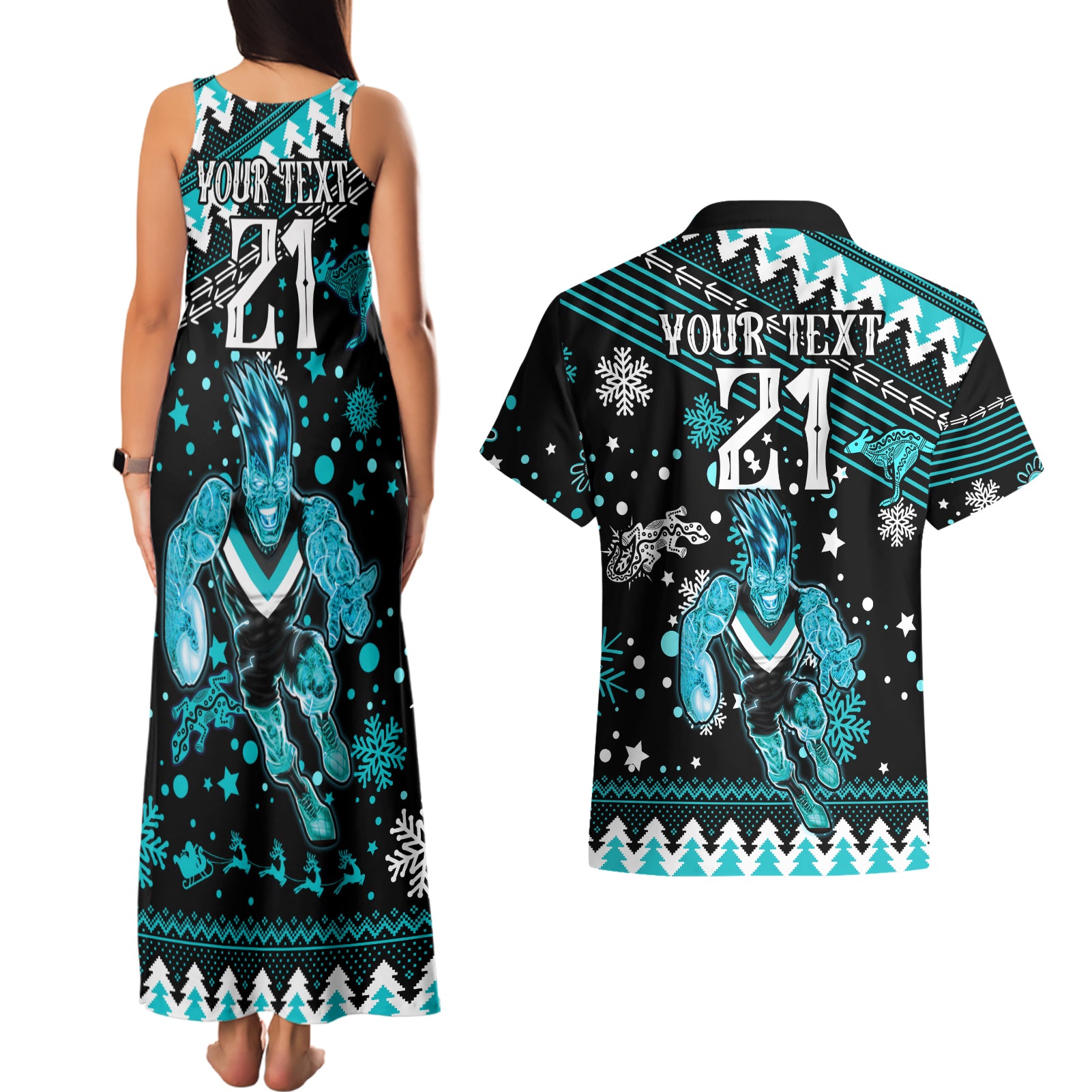 custom-port-adelaide-power-football-couples-matching-tank-maxi-dress-and-hawaiian-shirt-port-adelaide-power-football-christmas-vibe-2023