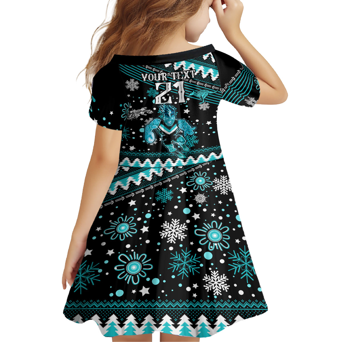 custom-port-adelaide-power-football-family-matching-off-shoulder-maxi-dress-and-hawaiian-shirt-port-adelaide-power-football-christmas-vibe-2023