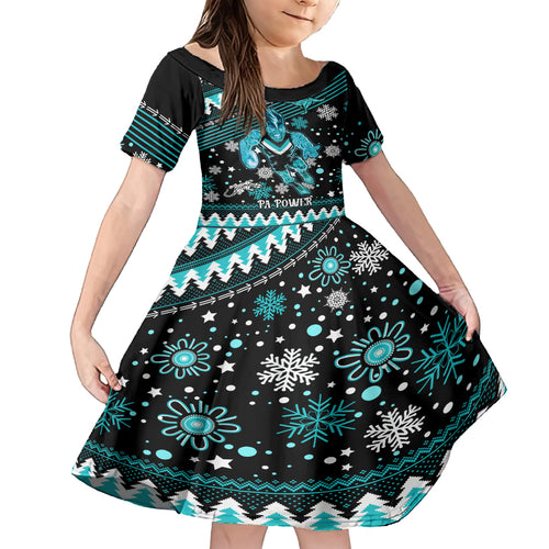 custom-port-adelaide-power-football-family-matching-off-shoulder-short-dress-and-hawaiian-shirt-port-adelaide-power-football-christmas-vibe-2023